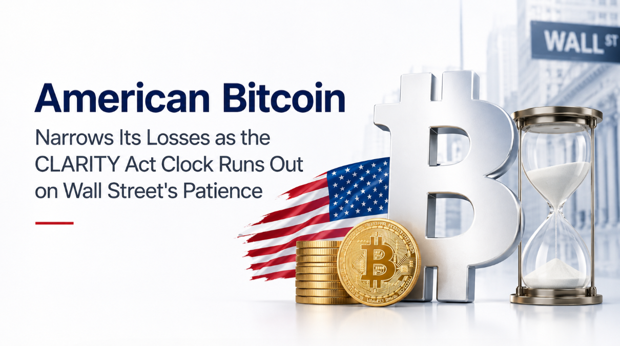 American Bitcoin Narrows Its Losses as the CLARITY Act Clock Runs Out on Wall Street's Patience