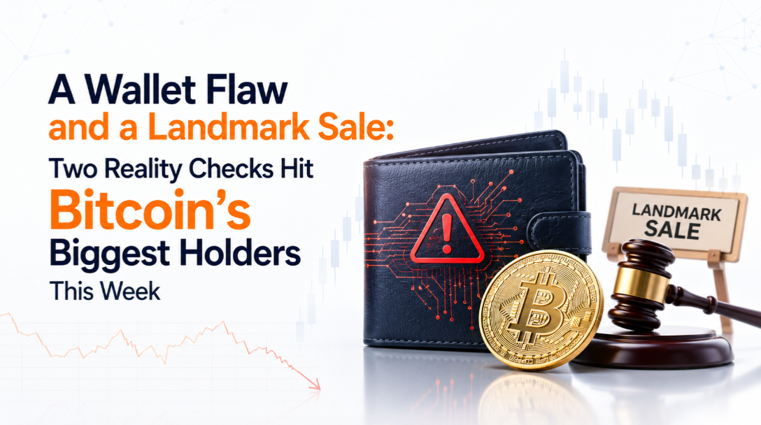  A Wallet Flaw and a Landmark Sale: Two Reality Checks Hit Bitcoin's Biggest Holders This Week