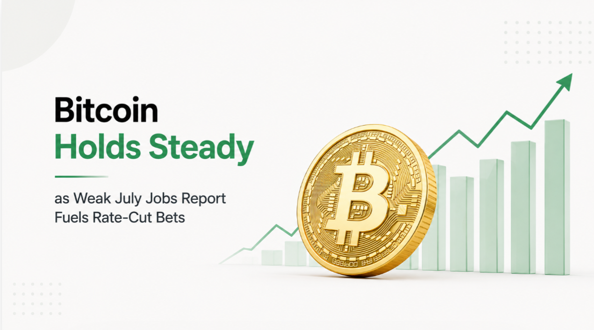 Bitcoin Holds Steady as Weak July Jobs Report Fuels Rate-Cut Bets
