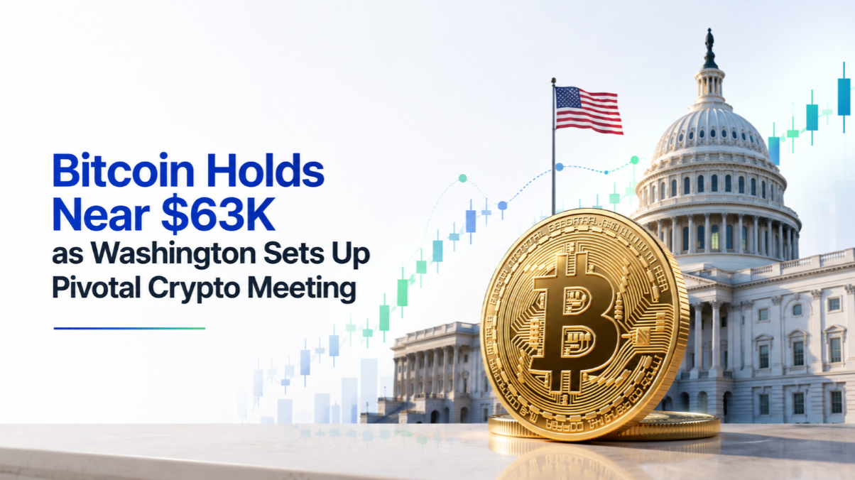 Bitcoin Near $63K Ahead of White House Crypto Meeting