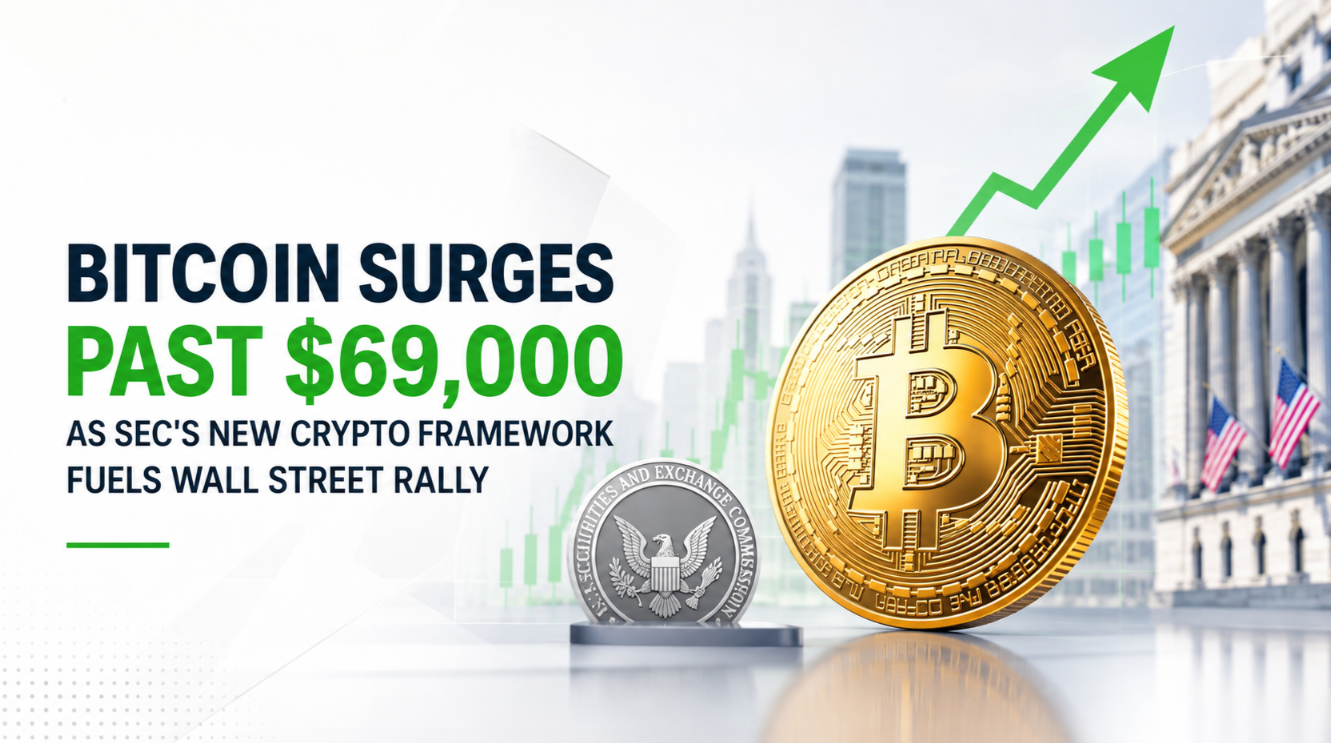Bitcoin Surges Past $69,000 as SEC's New Crypto Framework Fuels Wall Street Rally