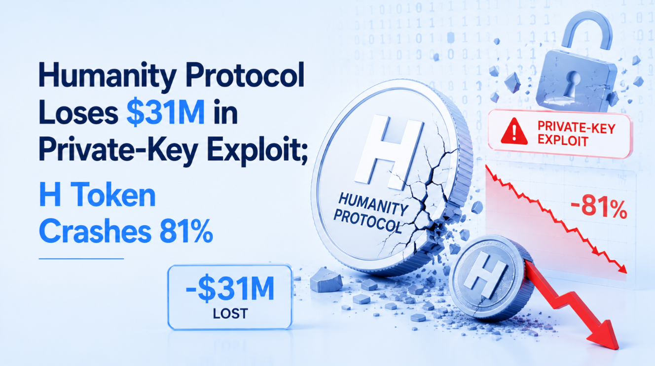 Humanity Protocol Loses $31M in Private‑Key Exploit; H Token Crashes 81%