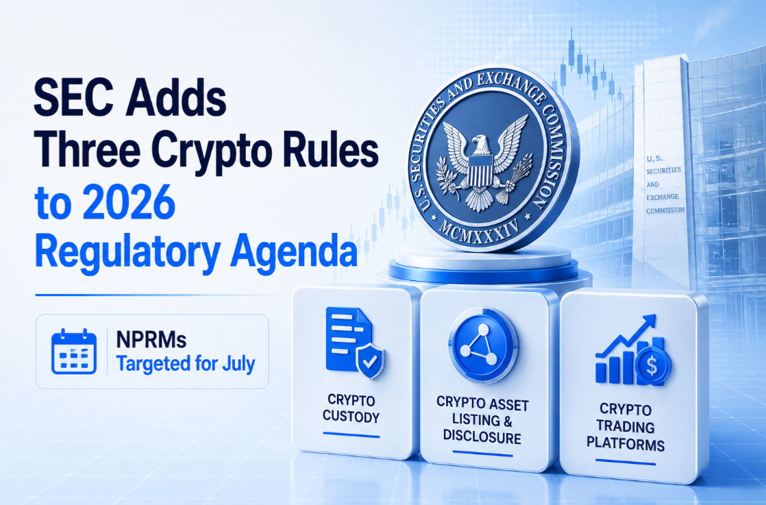 SEC Adds Three Crypto Rules to 2026 Regulatory Agenda, NPRMs Targeted for July