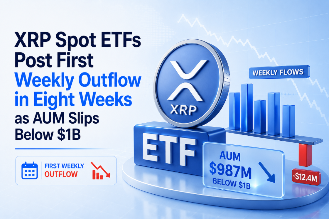 XRP Spot ETFs Post First Weekly Outflow in Eight Weeks as AUM Slips Below $1B
