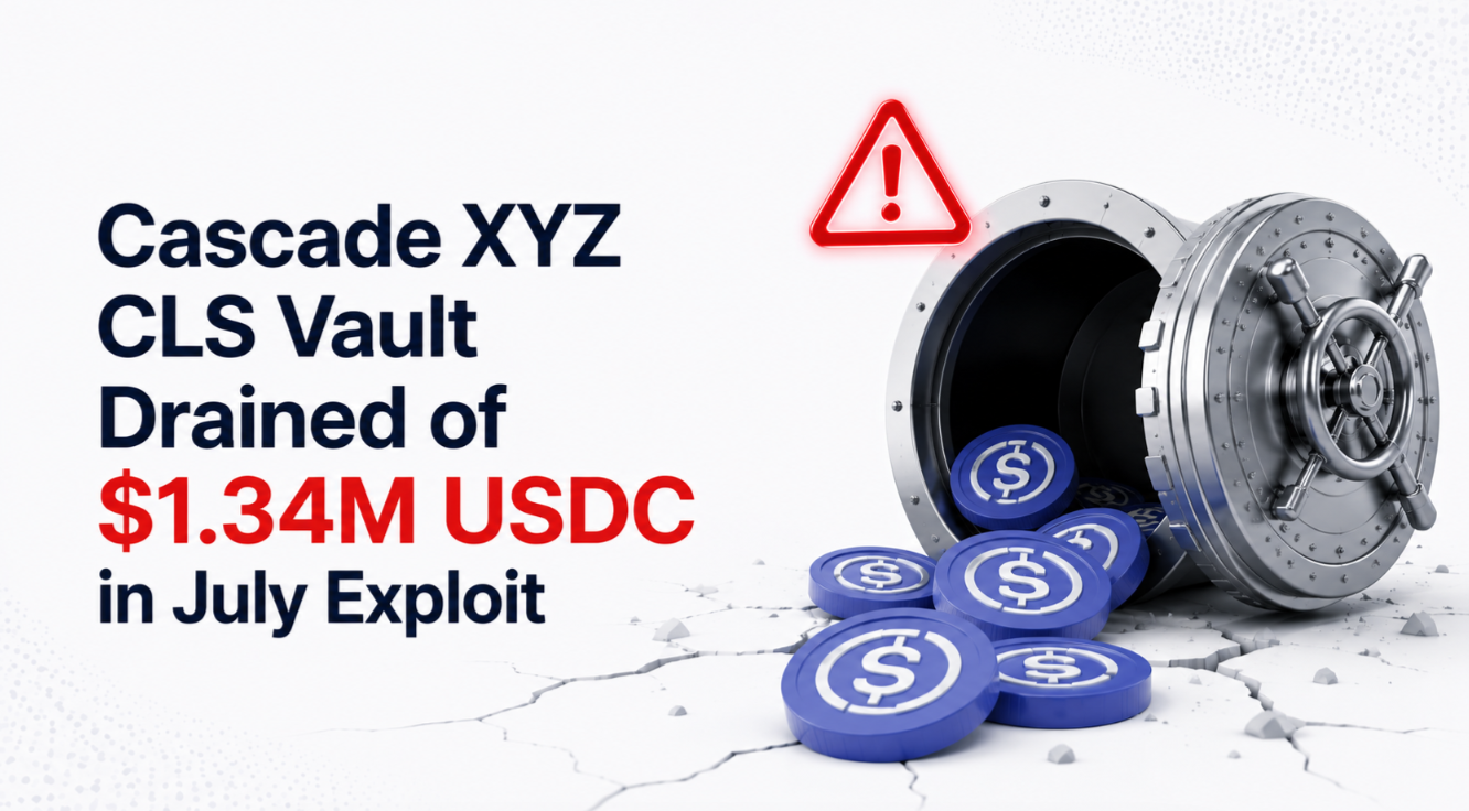 Cascade XYZ CLS Vault Drained of $1.34M USDC in July Exploit