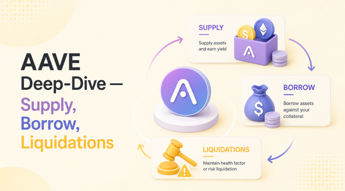 AAVE Deep-Dive — Supply, Borrow, Liquidations