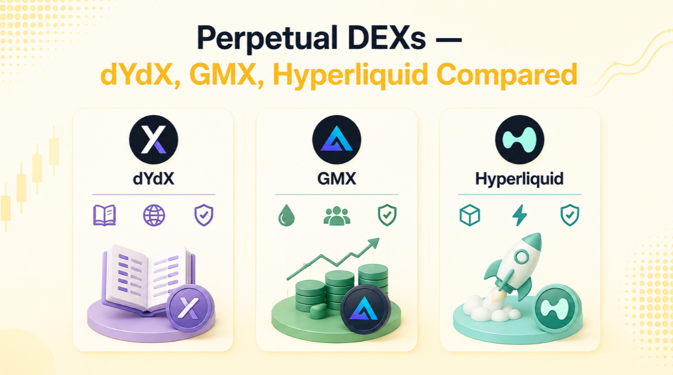 Perpetual DEXs — dYdX, GMX, Hyperliquid Compared
