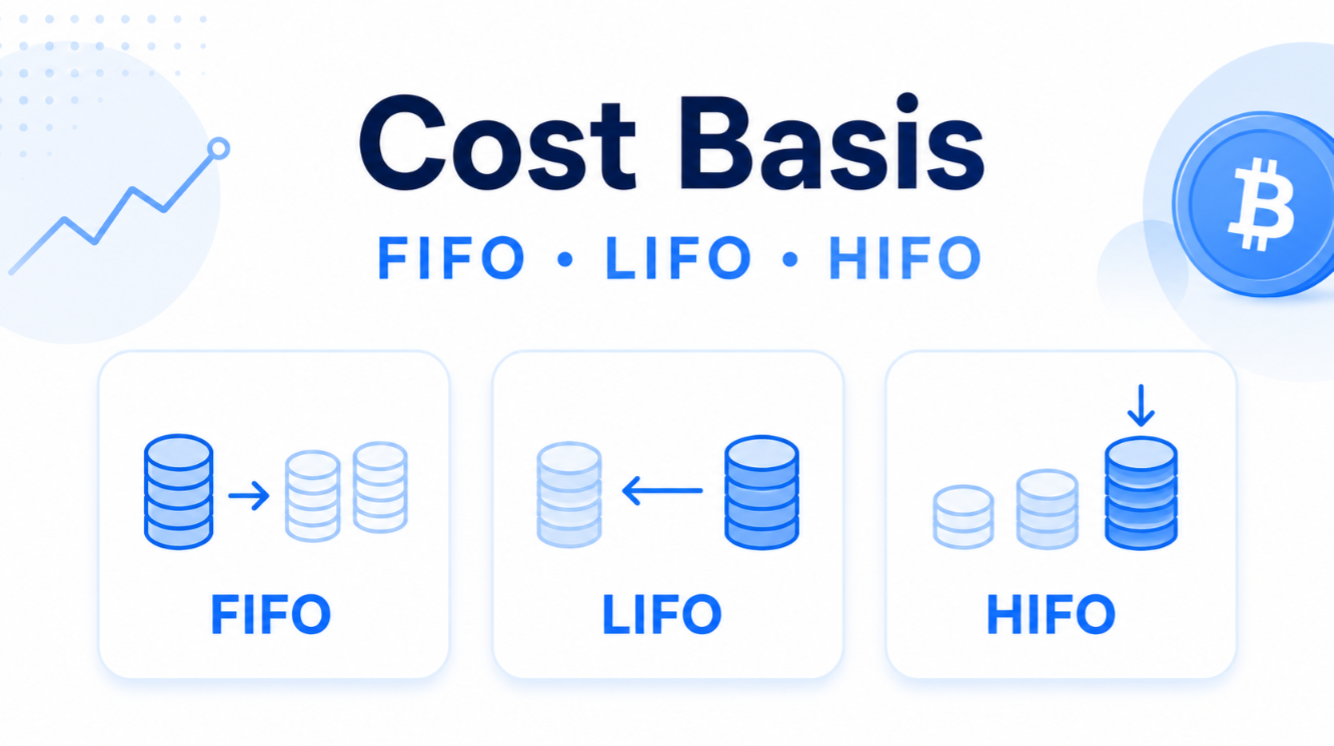 Cost Basis Methods for Crypto — FIFO, LIFO, HIFO Compared