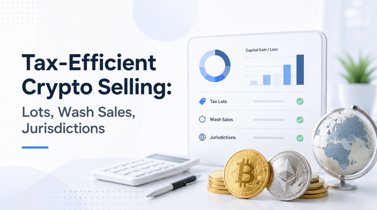 Tax-Efficient Crypto Selling: Lots, Wash Sales, Jurisdictions