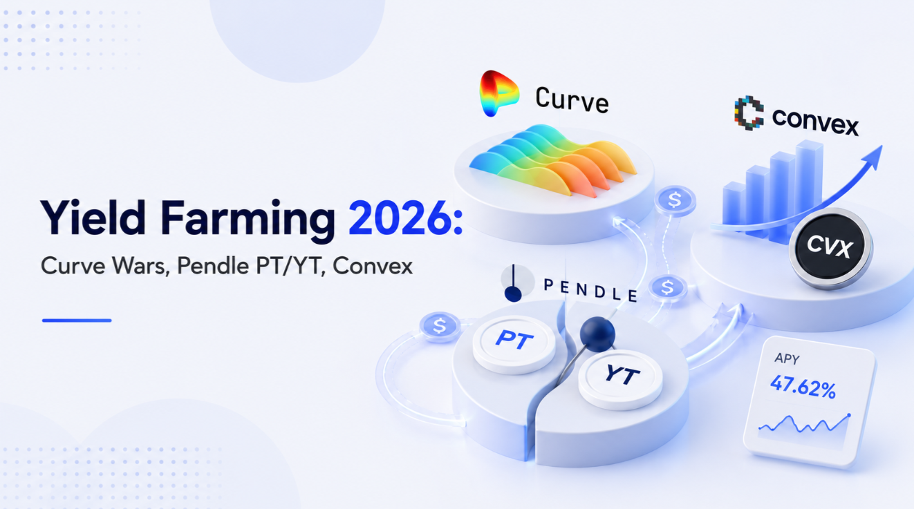 Yield Farming 2026: Curve Wars, Pendle PT/YT, Convex
