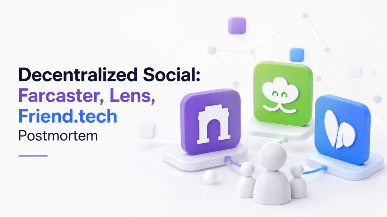Decentralized Social: Farcaster, Lens, Friend.tech Postmortem