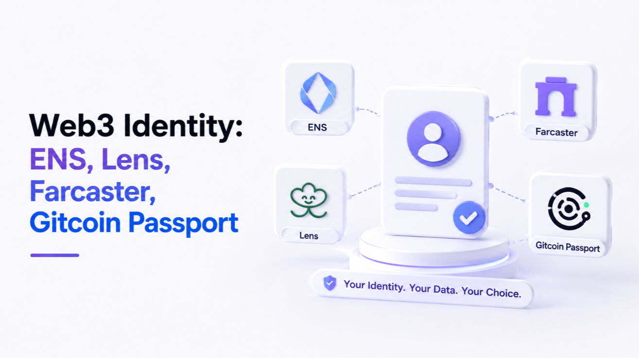 Web3 Identity: ENS, Lens, Farcaster, Gitcoin Passport