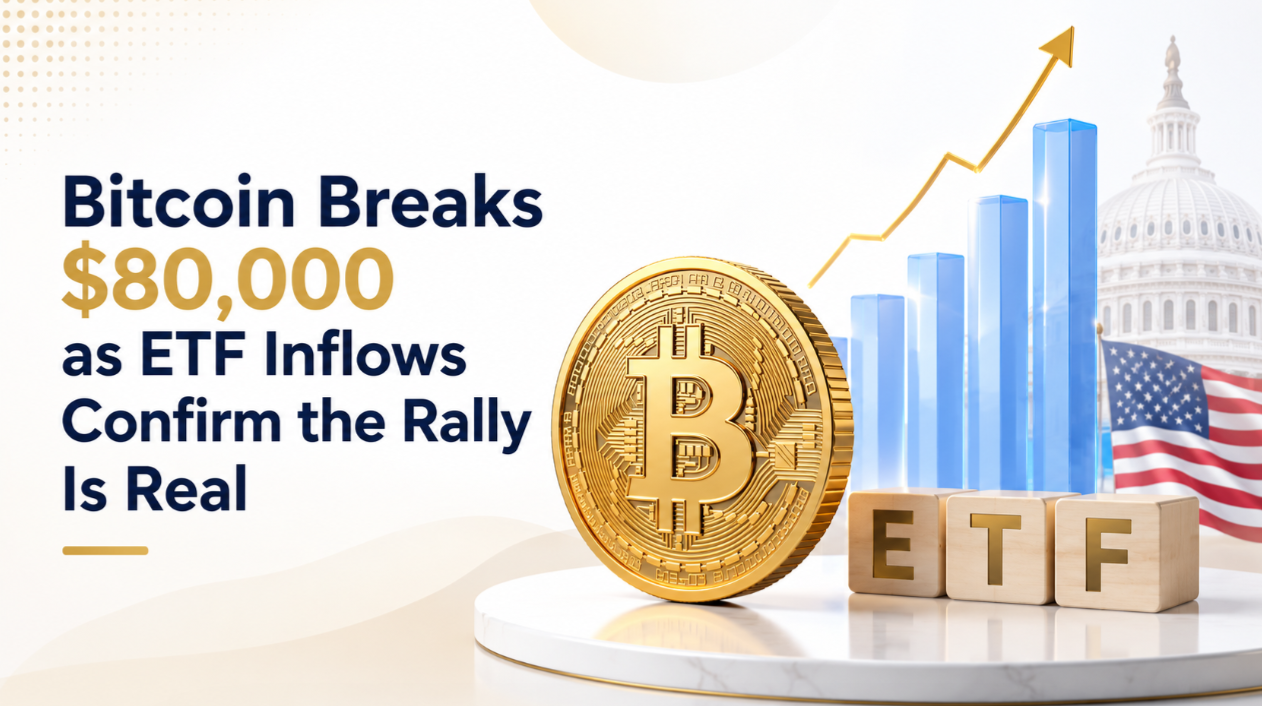 Bitcoin Breaks $80,000 as ETF Inflows Confirm the Rally Is Real