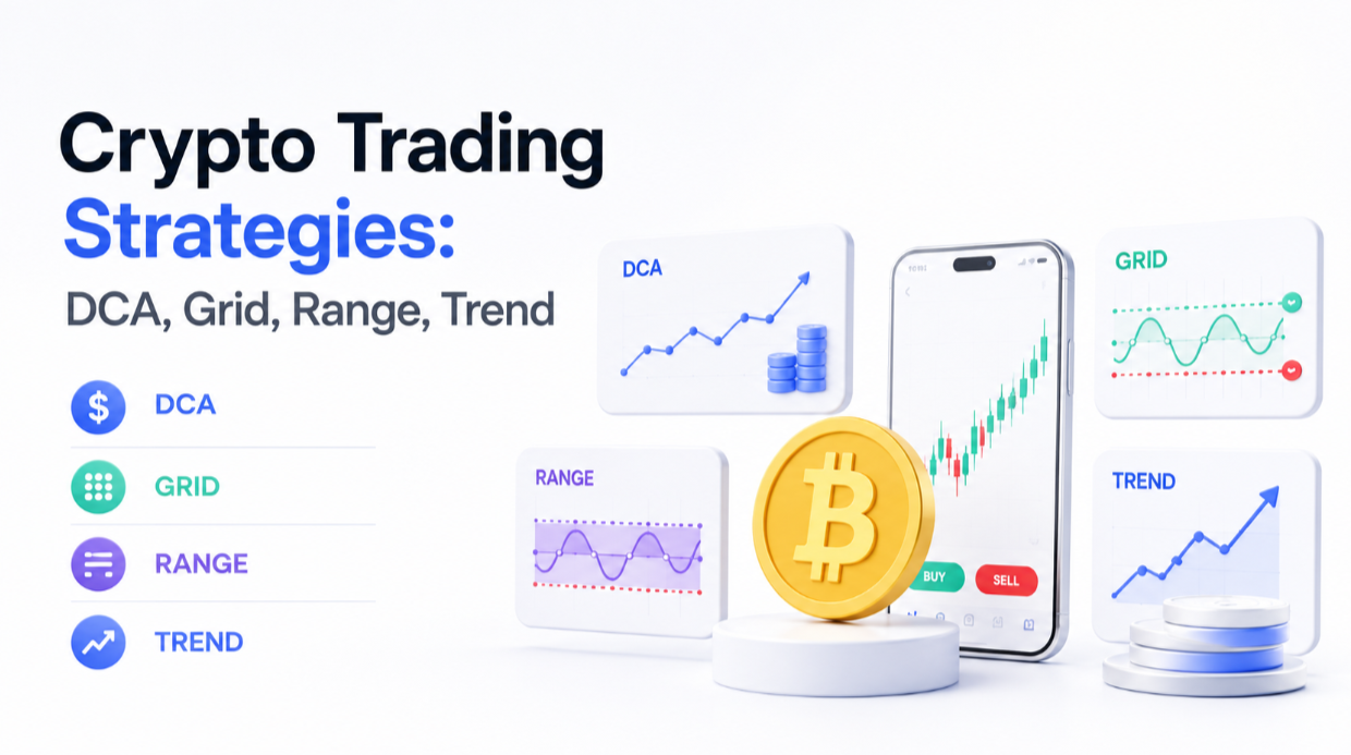 Crypto Trading Strategies: DCA, Grid, Range, Trend
