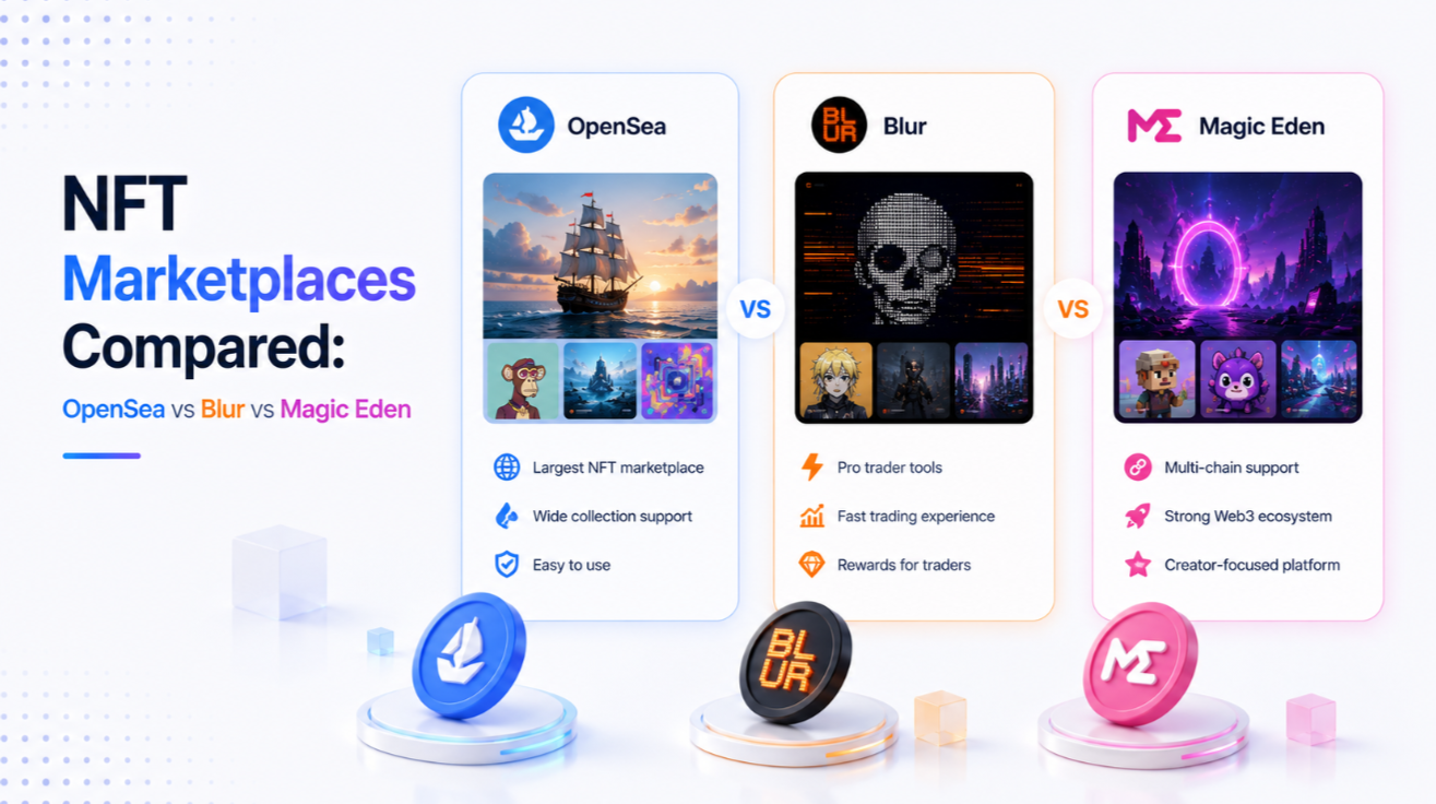 NFT Marketplaces Compared: OpenSea vs Blur vs Magic Eden