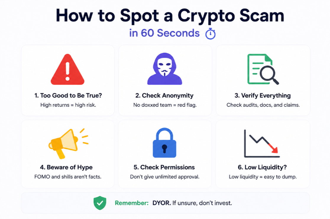 How to Spot a Crypto Scam in 60 Seconds