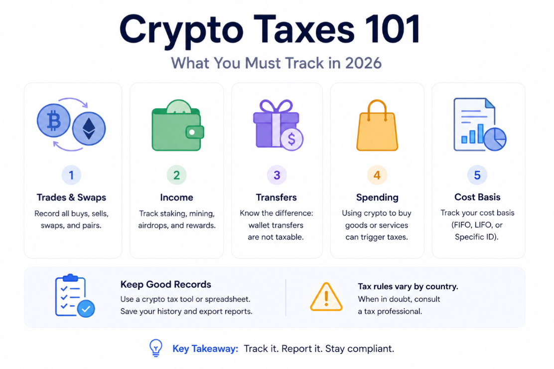 Crypto Taxes 101: What You Must Track in 2026