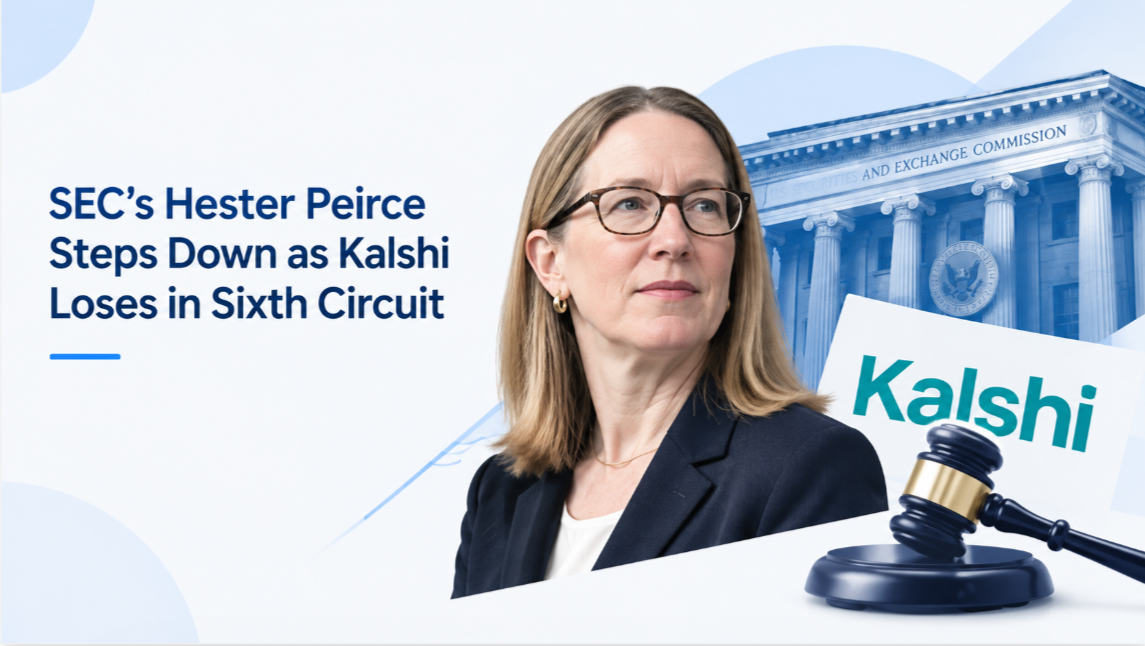 SEC's Hester Peirce Steps Down as Kalshi Loses in Sixth Circuit