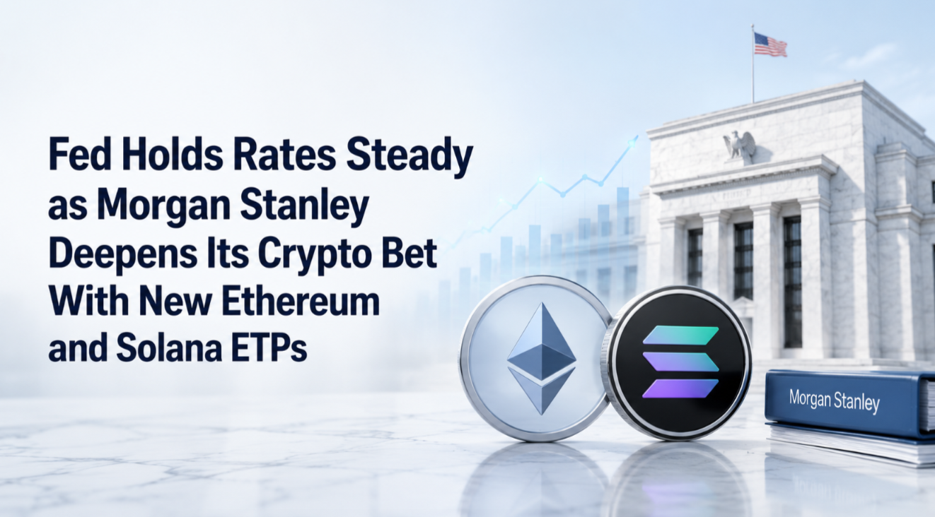 Fed Holds Rates Steady as Morgan Stanley Deepens Its Crypto Bet With New Ethereum and Solana ETPs