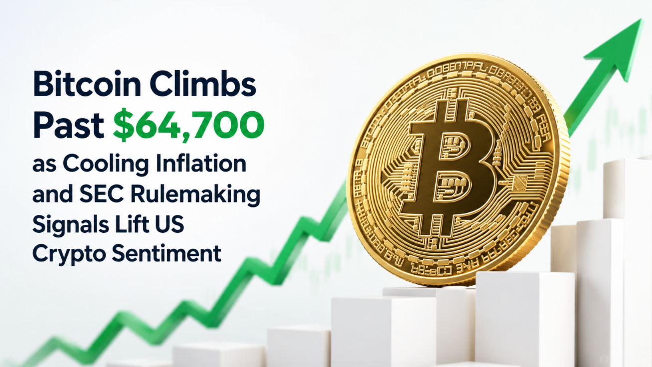 Bitcoin Climbs Past $64,700 as Cooling Inflation and SEC Rulemaking Signals Lift US Crypto Sentiment